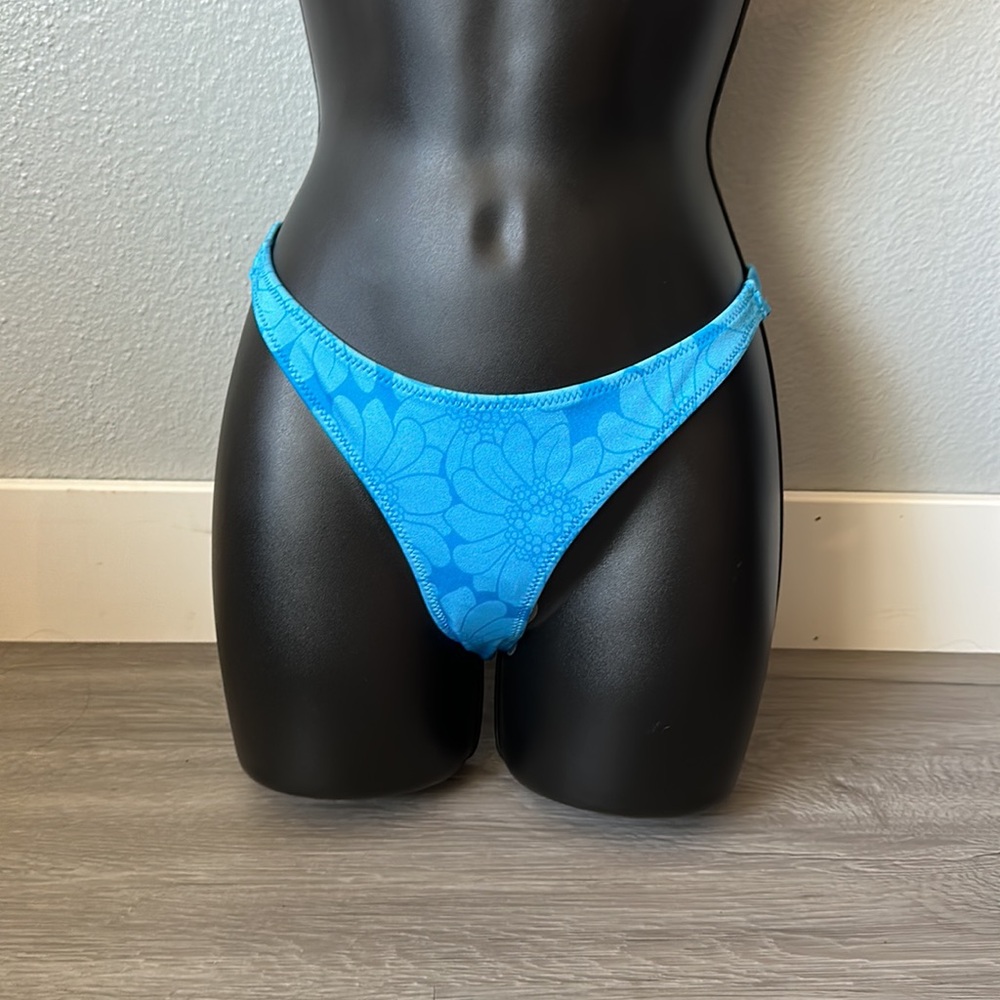 Blue floral Cheeky coverage Bathing suits bottoms only